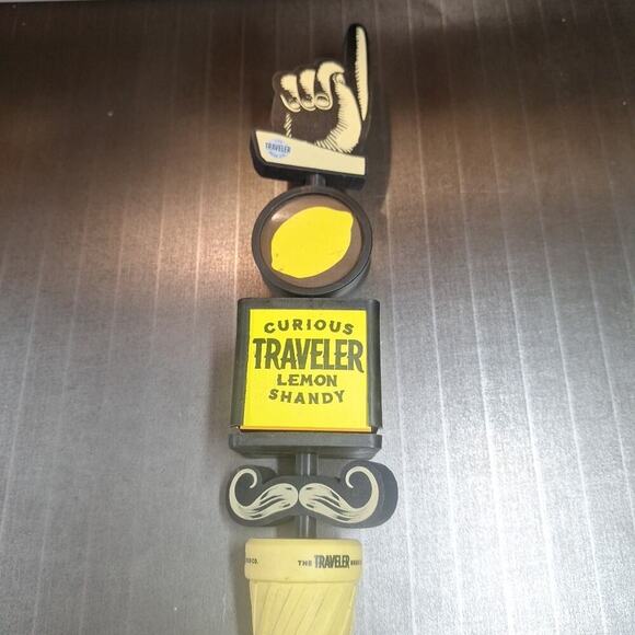 THE TRAVELER BEER CURIOUS TRAVELER LEMON SHANDY TAP HANDLE DRAFT PULL TAP. - Picture 1 of 8